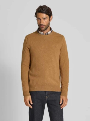 Sweter z dzianiny z prążkowanymi wykończeniami Polo Ralph Lauren