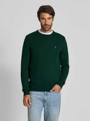 Sweter z dzianiny z prążkowanymi wykończeniami Polo Ralph Lauren