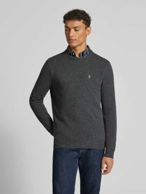 Sweter z dzianiny z prążkowanymi wykończeniami Polo Ralph Lauren