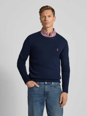 Sweter z dzianiny z prążkowanymi wykończeniami Polo Ralph Lauren
