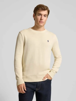 Sweter z dzianiny z prążkowanymi wykończeniami Polo Ralph Lauren