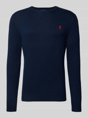 Sweter z dzianiny z prążkowanymi wykończeniami Polo Ralph Lauren