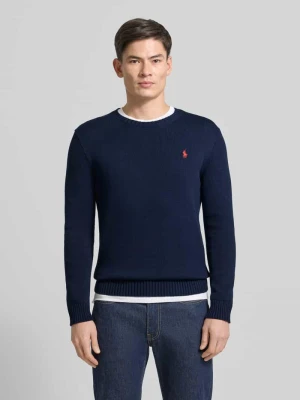 Sweter z dzianiny z prążkowanymi wykończeniami Polo Ralph Lauren