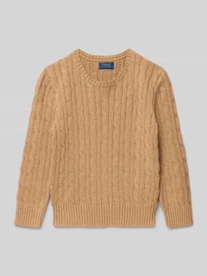 Sweter z dzianiny z prążkowanymi wykończeniami Polo Ralph Lauren Kids