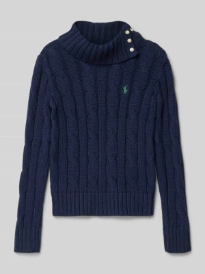 Sweter z dzianiny z prążkowanymi wykończeniami Polo Ralph Lauren Teens