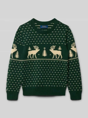Sweter z dzianiny z prążkowanymi wykończeniami Polo Ralph Lauren Teens