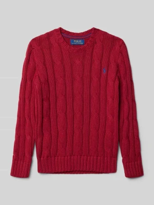 Sweter z dzianiny z prążkowanymi wykończeniami Polo Ralph Lauren Teens