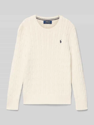 Sweter z dzianiny z prążkowanymi wykończeniami Polo Ralph Lauren Teens