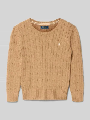 Sweter z dzianiny z prążkowanymi wykończeniami Polo Ralph Lauren Teens