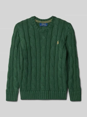Sweter z dzianiny z prążkowanymi wykończeniami Polo Ralph Lauren Teens
