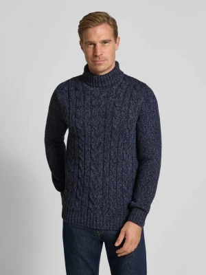 Sweter z dzianiny z prążkowanymi wykończeniami RAGMAN