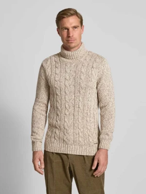 Sweter z dzianiny z prążkowanymi wykończeniami RAGMAN