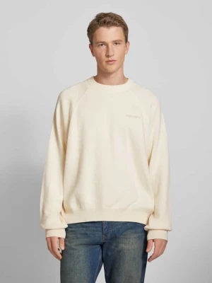 Sweter z dzianiny z prążkowanymi wykończeniami REVIEW