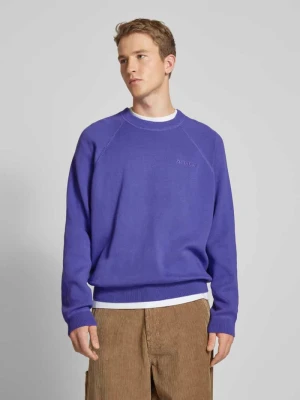 Sweter z dzianiny z prążkowanymi wykończeniami REVIEW