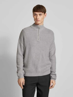 Bluza z kołnierzem i prążkowanymi wykończeniami REVIEW