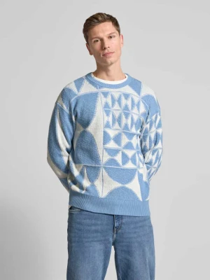 Sweter z dzianiny z prążkowanymi wykończeniami Scotch & Soda