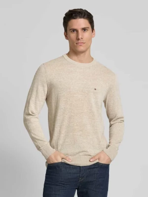 Sweter z dzianiny z prążkowanymi wykończeniami Tommy Hilfiger