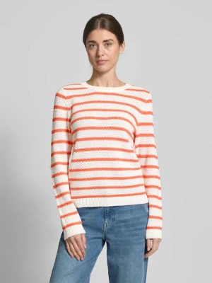 Sweter z dzianiny z prążkowanymi wykończeniami Vila