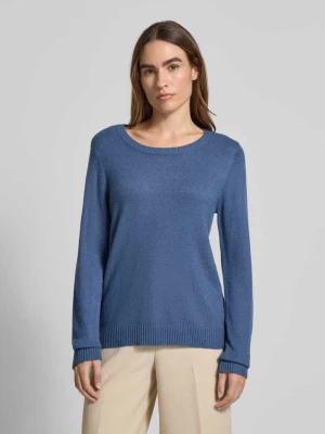 Sweter z dzianiny z prążkowanymi wykończeniami Vila