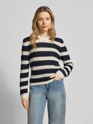 Sweter z dzianiny z prążkowanymi wykończeniami Windsor