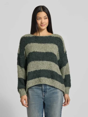 Sweter z dzianiny z prążkowanymi zakończeniami rękawów ZABAIONE