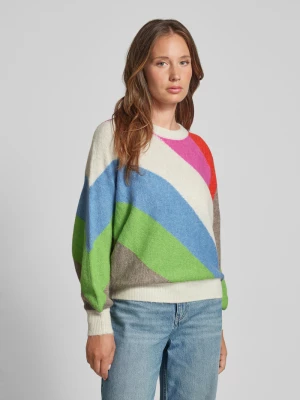 Sweter z dzianiny z raglanowymi rękawami model ‘KAMARA’ Ichi