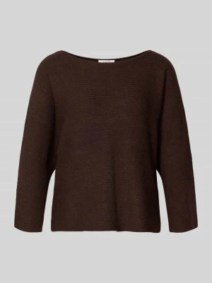 Sweter z dzianiny z rękaw o dł. 3 / 4 model 'MINJA' B.Young Bordowy