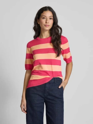 Sweter z dzianiny z rękawem o dł. 1/2 model ‘Mala’ Kaffe