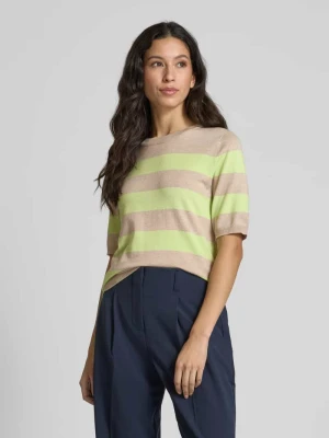 Sweter z dzianiny z rękawem o dł. 1/2 model ‘Mala’ Kaffe