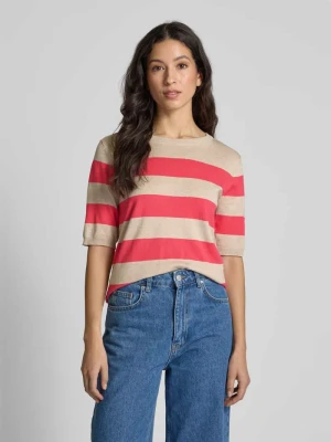 Sweter z dzianiny z rękawem o dł. 1/2 model ‘Mala’ Kaffe