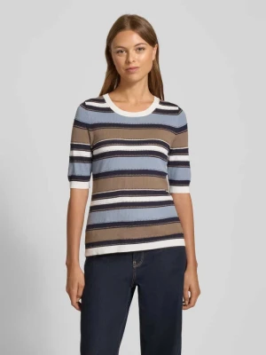 Sweter z dzianiny z rękawem o dł. 3/4 comma