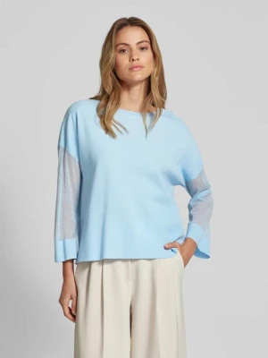 Sweter z dzianiny z rękawem o dł. 3/4 comma