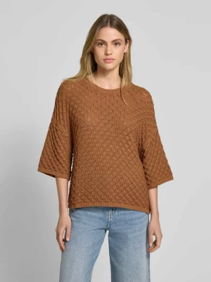 Sweter z dzianiny z rękawem o dł. 3/4 Jake*s Casual