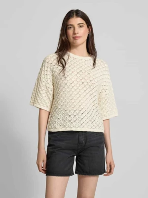 Sweter z dzianiny z rękawem o dł. 3/4 Jake*s Casual