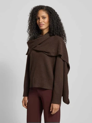 Sweter z dzianiny z szalem Jake*s Collection