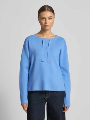 Sweter z dzianiny z tunelem Betty Barclay Błękitny
