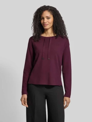 Sweter z dzianiny z tunelem Betty Barclay Bordowy