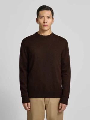 Sweter z dzianiny z wełny jagnięcej z okrągłym dekoltem Matinique