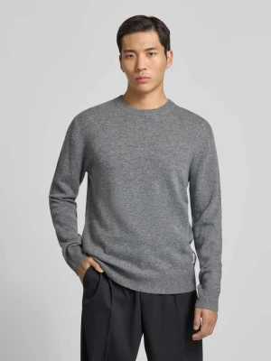 Sweter z dzianiny z wełny jagnięcej z okrągłym dekoltem Matinique