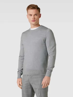 Sweter z dzianiny z wełny lana model ‘MERINO’ Tommy Hilfiger