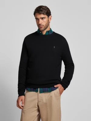 Sweter z dzianiny z wełny lana z okrągłym dekoltem Polo Ralph Lauren