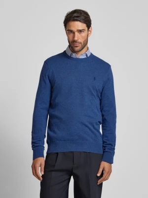 Sweter z dzianiny z wełny lana z okrągłym dekoltem Polo Ralph Lauren