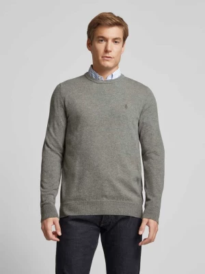 Sweter z dzianiny z wełny lana z okrągłym dekoltem Polo Ralph Lauren