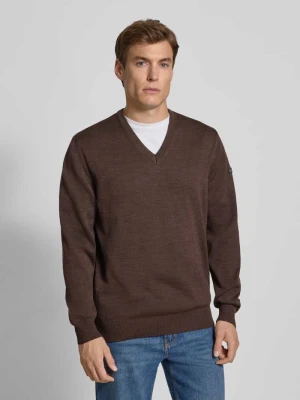 Sweter z dzianiny z wełny merino maerz muenchen