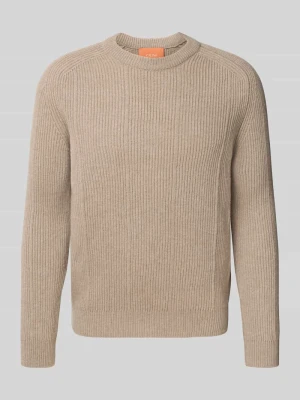 Sweter z dzianiny z wełny model ‘Fuji’ CRUNA