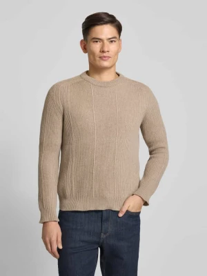 Sweter z dzianiny z wełny model ‘Fuji’ CRUNA