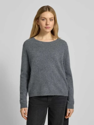 Sweter z dzianiny z wełny z okrągłym dekoltem comma