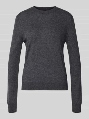 Sweter z dzianiny z wełny z okrągłym dekoltem Stefanel
