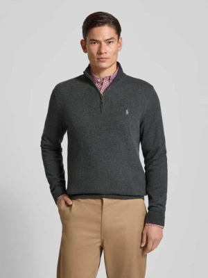 Bluza z kołnierzem o kroju regular fit z czystej wełny Polo Ralph Lauren