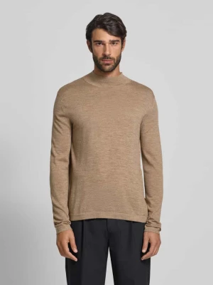Sweter z dzianiny z wełny merino ze stójką model ‘Tern’ Tiger Of Sweden